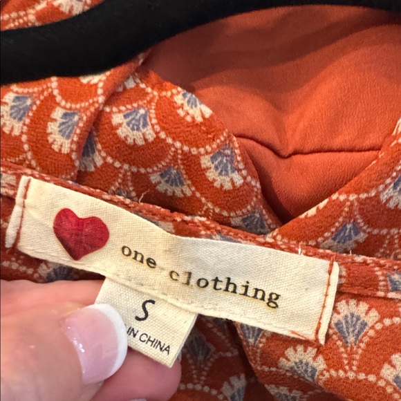 one clothing Orange Patterned Midi Dress - Picture 4 of 4